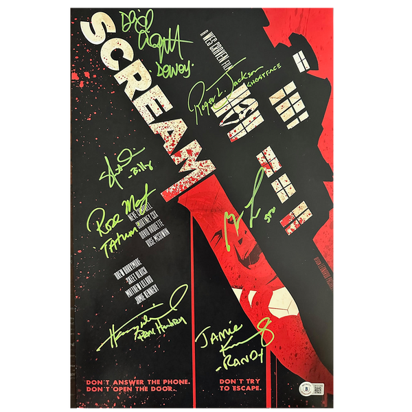 Scream '96 Cast - Poster #6 (7 Signatures) – Dark Parlor Originals