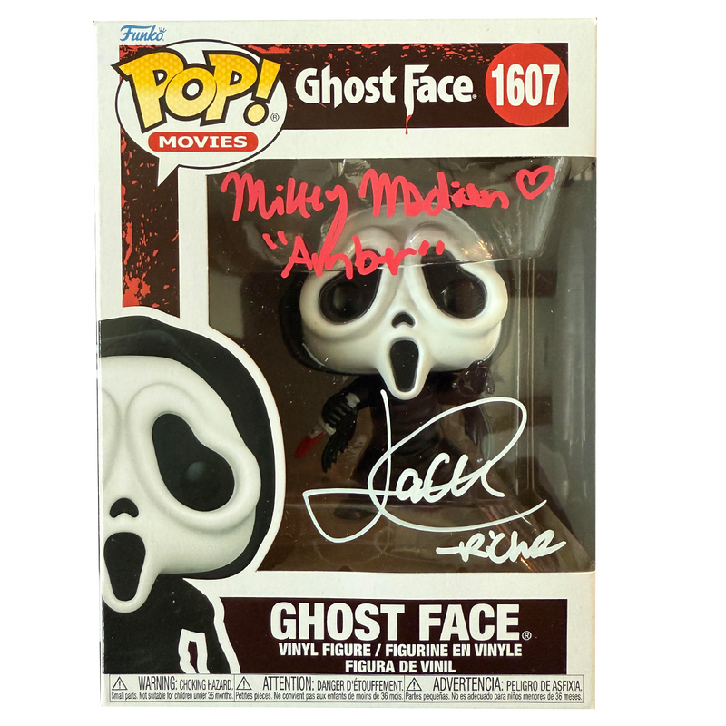 Mikey Madison + Jack Quaid - Autographed Ghost Face Funko Pop