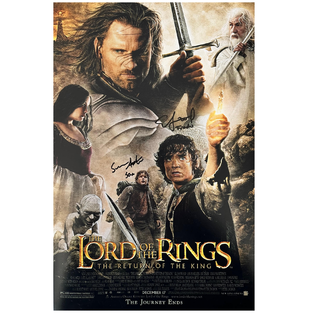 Lord Of The Rings Return Of The King Poster Autographed By Sean Asti Dark Parlor Originals