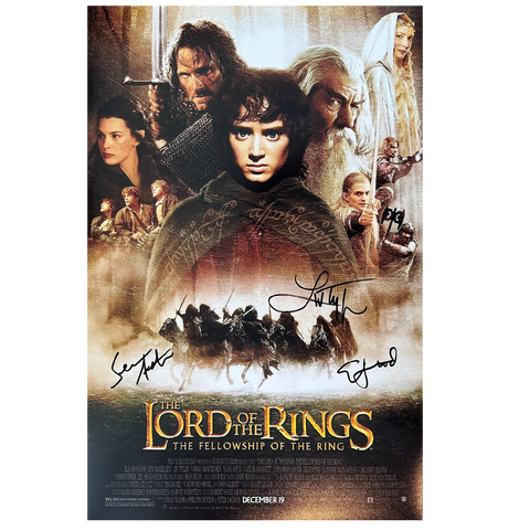 Elijah Wood Signed Lord Of The Rings Fellowship 11x17 Poster outlet Photo JSA COA.